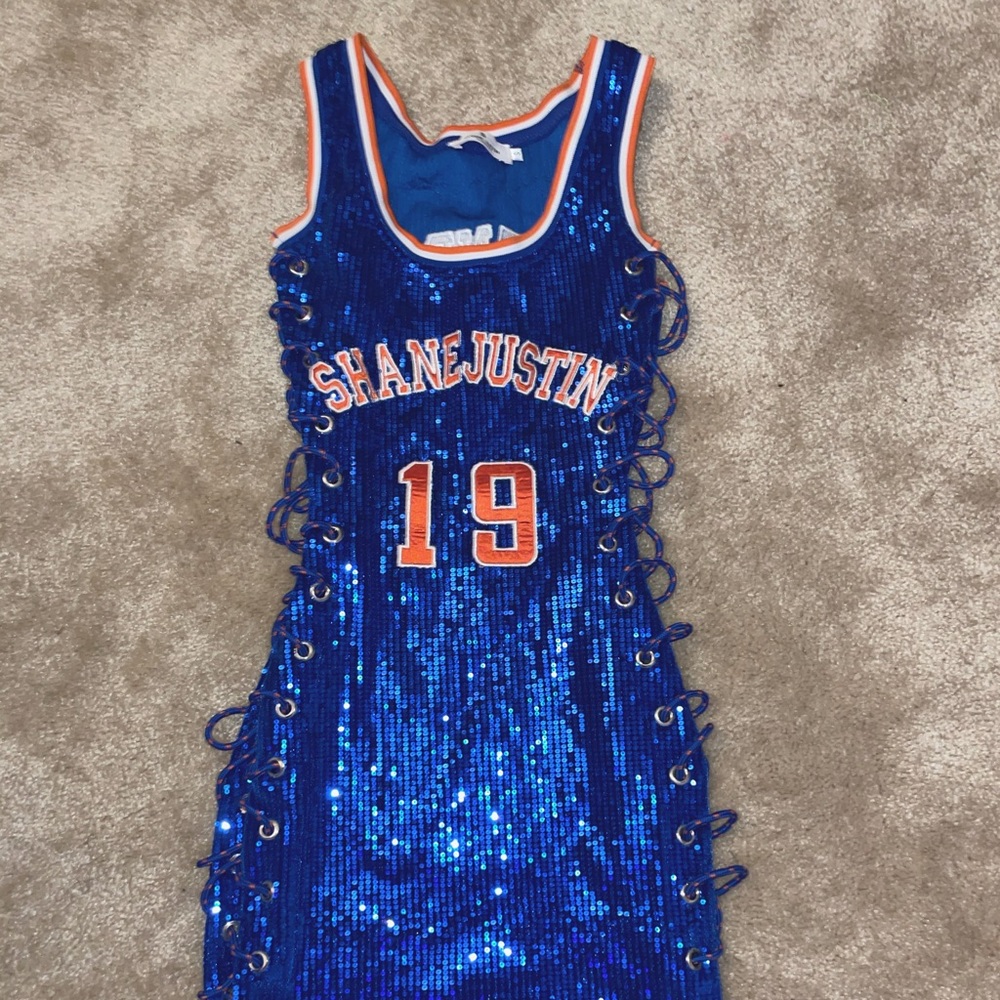 Shane Justin Sequin Jersey Dress